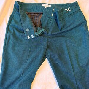 NY&Co Stretch Dress Pants – Petite 4 – Teal / Deep Green